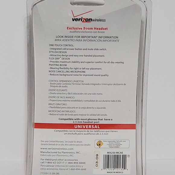 Plantronics Exclusive Boom Headset - Universal - Model MX250MCAE - NEW! - Picture 2 of 2